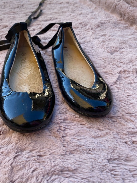 pazttos Other - Seychelles Black Patent Lace-Up Ballet Flats